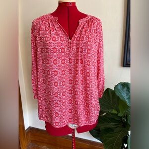 Red and White blouse Jones NY